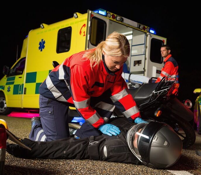 Motorcycle accident emergency medical services
