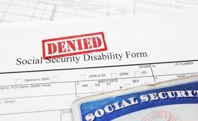 denied stamp on social security application form